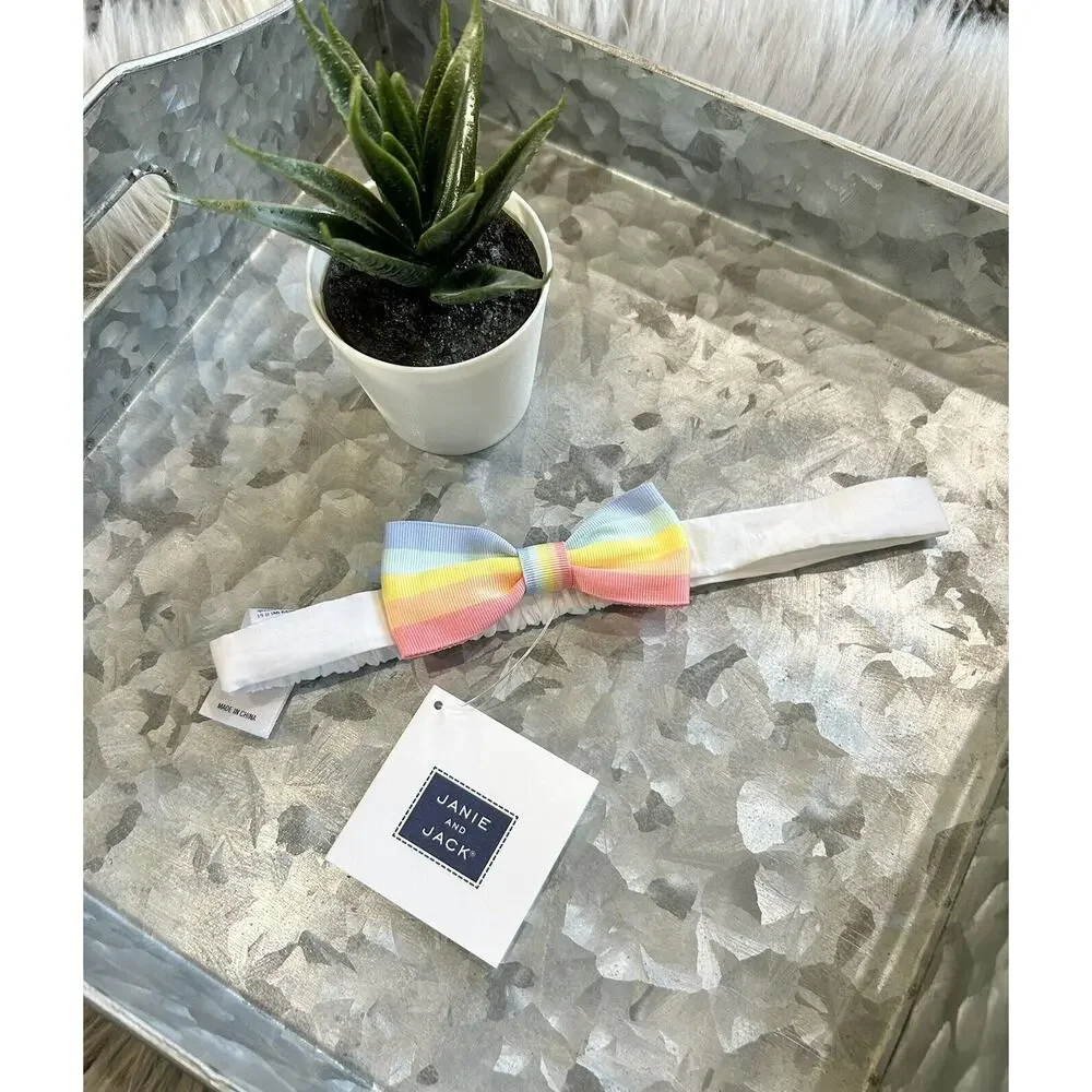 Janie And Jack Girls‎ Rainbow Bow Headband One Size